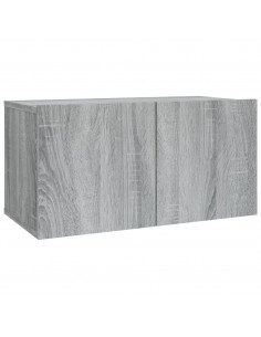 Set Mobili Porta TV 2 pz Grigio Sonoma in Legno Multistrato