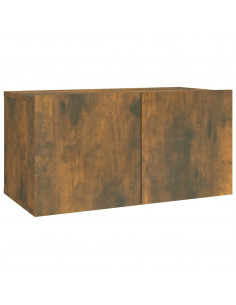 Set Mobili Porta TV 2 pz Rovere Fumo in Legno Multistrato