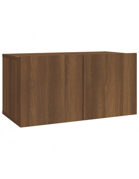 Set Mobili Porta TV 2 pz Rovere Marrone in Legno Multistrato