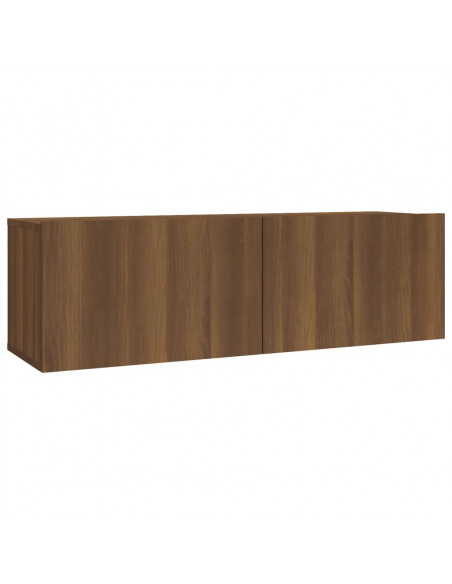 Set Mobili Porta TV 2 pz Rovere Marrone in Legno Multistrato