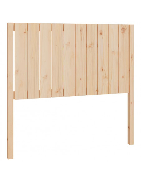 Testiera per Letto 105,5x4x100 cm in Legno Massello di Pino