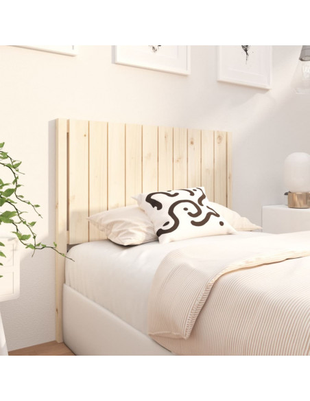 Testiera per Letto 105,5x4x100 cm in Legno Massello di Pino