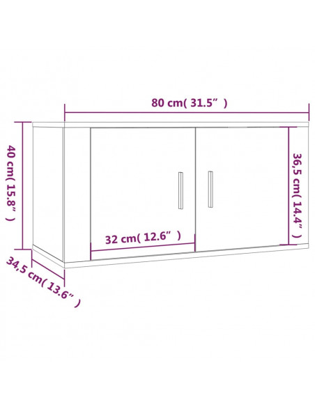 Set Mobili Porta TV 3 pz Bianco in Legno Multistrato