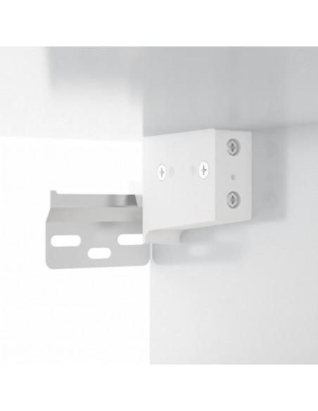 Set Mobili Porta TV 3 pz Bianco Lucido in Legno Multistrato