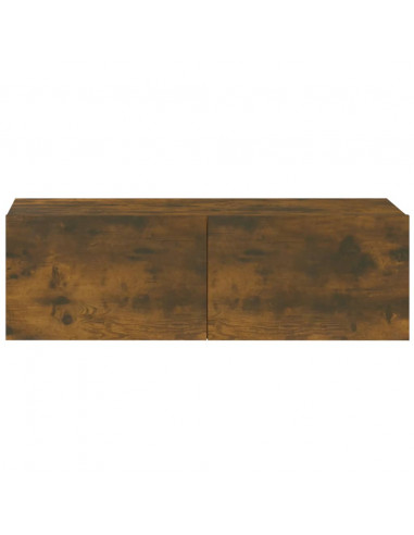 Set Mobili Porta TV 3 pz Rovere Fumo in Legno Multistrato