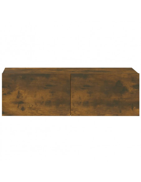 Set Mobili Porta TV 3 pz Rovere Fumo in Legno Multistrato