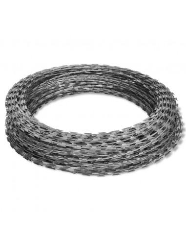 Rulli Filo Spinato 2 pz Elicoidale in Acciaio Zincato 60 m