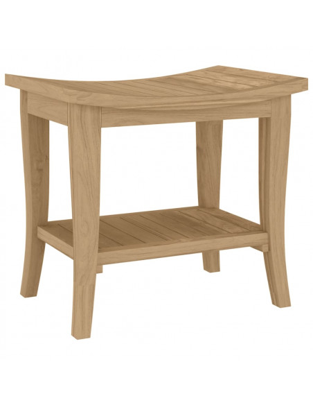 Tavolino da Bagno 50x35x45 cm in Legno Massello di Teak