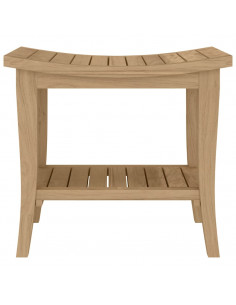 Tavolino da Bagno 50x35x45 cm in Legno Massello di Teak 2
