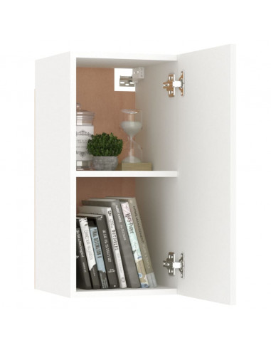 Set Mobili Porta TV 4 pz Bianco in Legno Multistrato