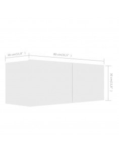 Set Mobili Porta TV 4 pz Bianco in Legno Multistrato