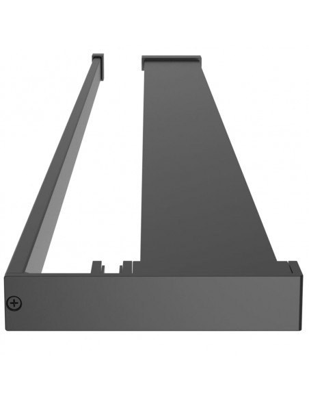 Mensola Doccia a Parete per Doccia Walk-in Nera 80 cm Alluminio