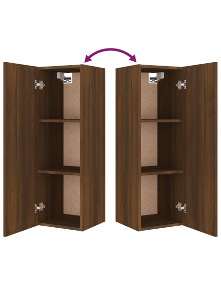Set Mobili Porta TV 4 pz Rovere Marrone in Legno Multistrato