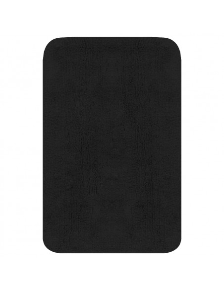 Set Tappetini per Bagno 3 pz in Tessuto Antracite