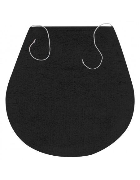 Set Tappetini per Bagno 3 pz in Tessuto Antracite