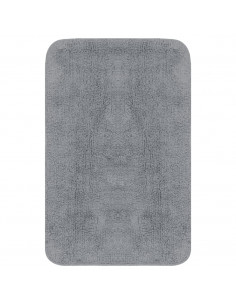 Set Tappetini per Bagno 3 pz in Tessuto Grigio 2