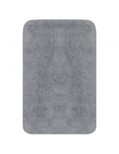 Set Tappetini per Bagno 3 pz in Tessuto Grigio