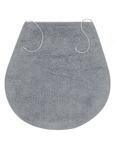 Set Tappetini per Bagno 3 pz in Tessuto Grigio