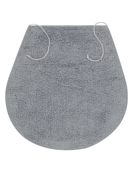 Set Tappetini per Bagno 3 pz in Tessuto Grigio
