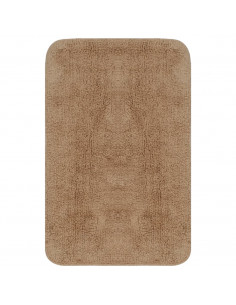 Set Tappetini per Bagno 3 pz in Tessuto Beige 2