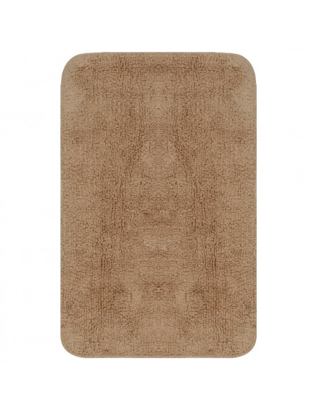 Set Tappetini per Bagno 3 pz in Tessuto Beige