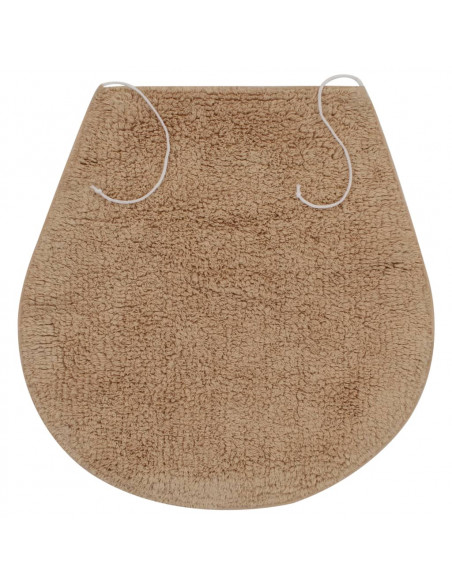 Set Tappetini per Bagno 3 pz in Tessuto Beige