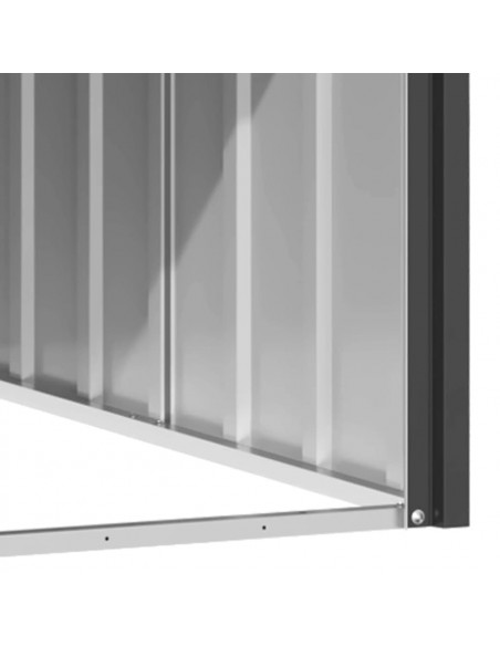 Casetta per Cani Antracite 116,5x103x81,5 cm Acciaio Zincato