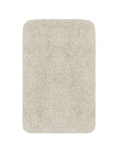 Set Tappetini per Bagno 3 pz in Tessuto Bianco