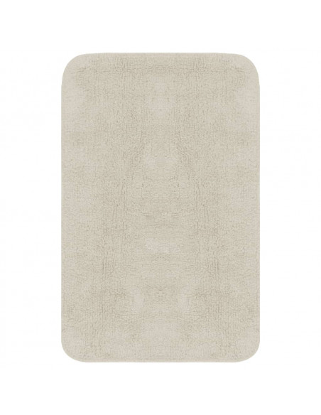 Set Tappetini per Bagno 3 pz in Tessuto Bianco