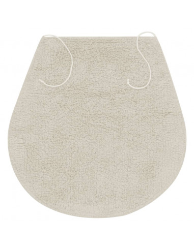 Set Tappetini per Bagno 3 pz in Tessuto Bianco