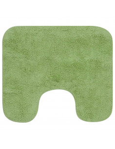 Set Tappetini per Bagno 3 pz in Tessuto Verde 2