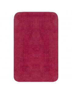 Set Tappetini per Bagno 3 pz in Tessuto Fucsia 2