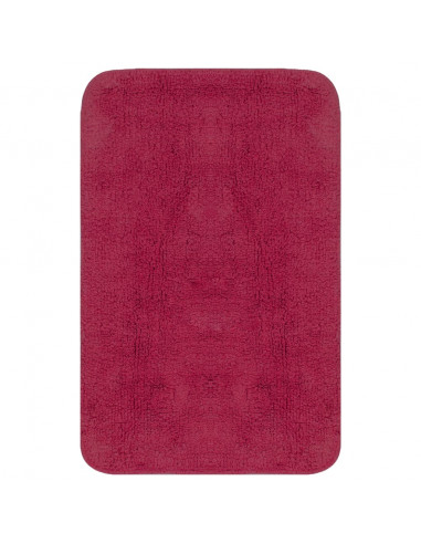 Set Tappetini per Bagno 3 pz in Tessuto Fucsia