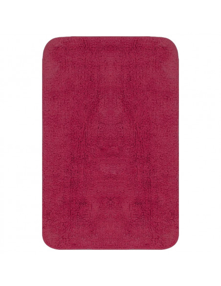 Set Tappetini per Bagno 3 pz in Tessuto Fucsia
