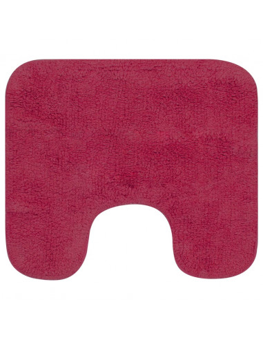 Set Tappetini per Bagno 3 pz in Tessuto Fucsia