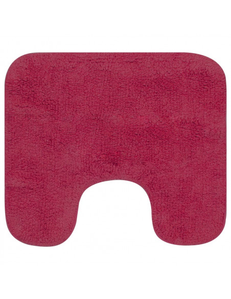 Set Tappetini per Bagno 3 pz in Tessuto Fucsia