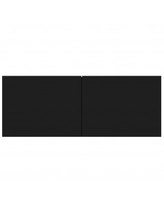 Set Mobili Porta TV 6 pz Nero in Legno Multistrato