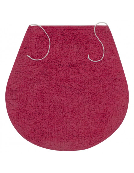 Set Tappetini per Bagno 3 pz in Tessuto Fucsia