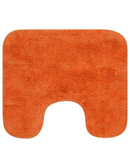 Set Tappetini per Bagno 3 pz in Tessuto Arancione
