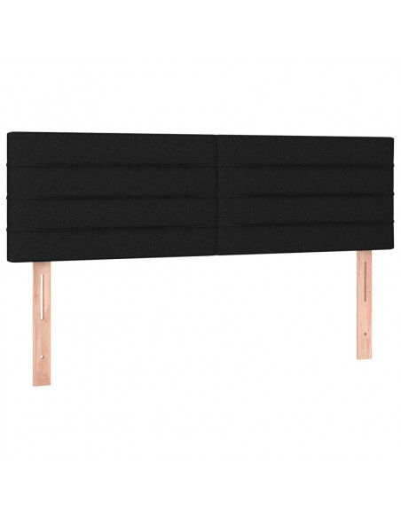 Testiere 2 pz Nere72x5x78/88 cm in Tessuto