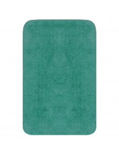 Set Tappetini per Bagno 3 pz in Tessuto Turchese 2