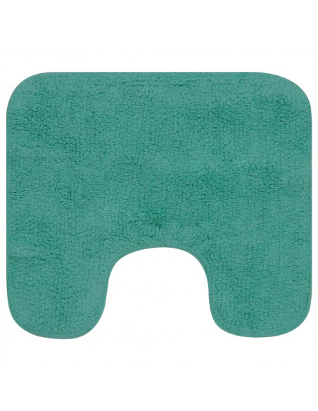 Set Tappetini per Bagno 3 pz in Tessuto Turchese