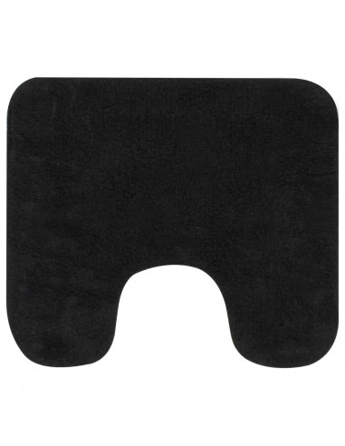 Set Tappetini per Bagno 2 pz in Tessuto Antracite