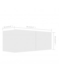 Set Mobili Porta TV 7 pz Bianco in Legno Multistrato 2