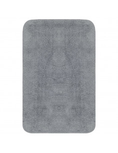 Set Tappetini per Bagno 2 pz in Tessuto Grigio 2