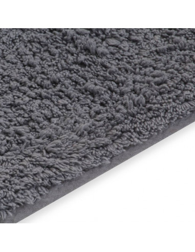 Set Tappetini per Bagno 2 pz in Tessuto Grigio