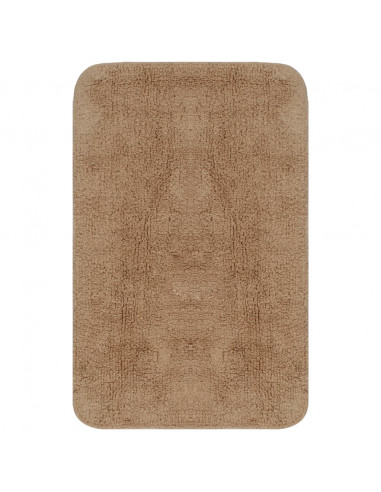 Set Tappetini per Bagno 2 pz in Tessuto Beige