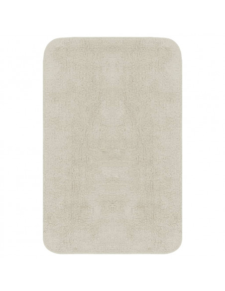 Set Tappetini per Bagno 2 pz in Tessuto Bianco