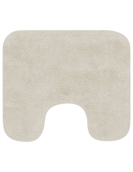Set Tappetini per Bagno 2 pz in Tessuto Bianco
