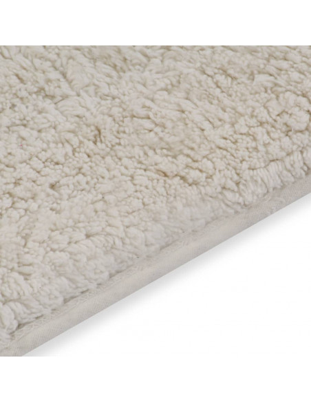 Set Tappetini per Bagno 2 pz in Tessuto Bianco